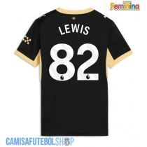 Camisa de time de futebol Manchester City Rico Lewis #82 Replicas 2º Equipamento Feminina 2026-27 Manga Curta